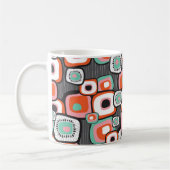 Retro Sushi Flower Squares Aangepaste Mok (Links)