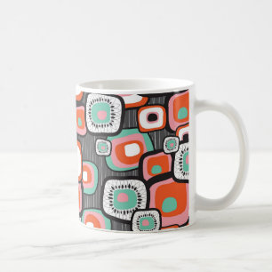 Retro Sushi Flower Squares Aangepaste Mok