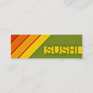 retro SUSHI Mini Visitekaartje