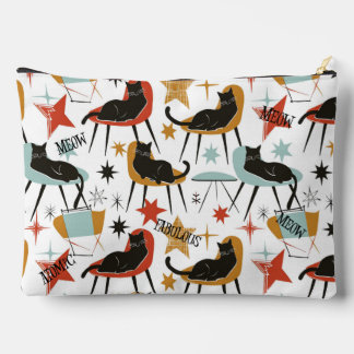 Retro Swanky Black Cat in Atomic MCM Accessory Bag Etui