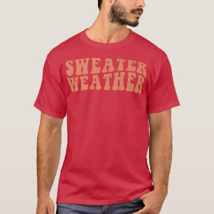 Retro Sweater Weather Autumn Herfst Vibes Happy da T-shirt