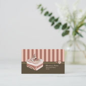 Retro Sweet Cupcake Treat Bakery Visitekaartje (Staand voorkant)