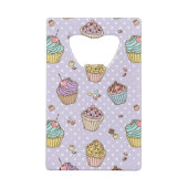 Retro Sweets Pattern Kredietkaart Flessenopener (Achterkant)