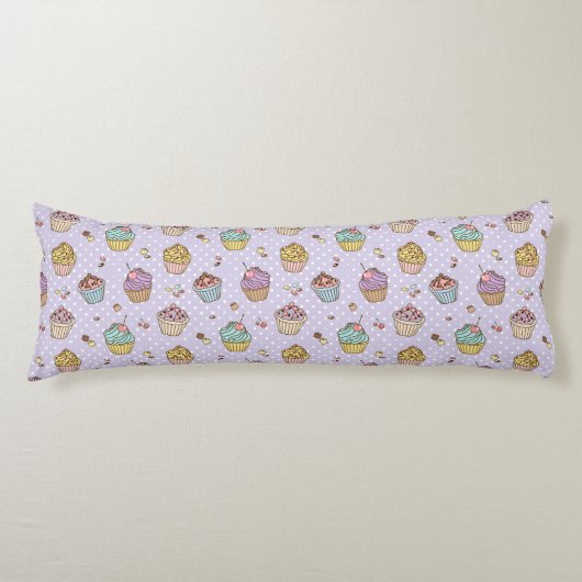 Retro Sweets Pattern Lichaamskussen (Voorkant)