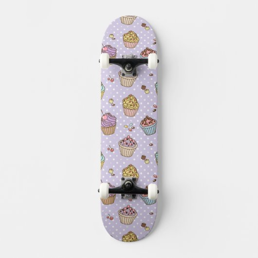 Retro Sweets Pattern Skateboard (Voorkant)