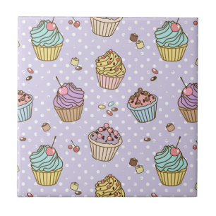 Retro Sweets Pattern Tegeltje