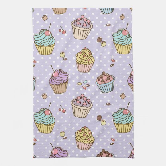 Retro Sweets Pattern Theedoek (Verticaal)