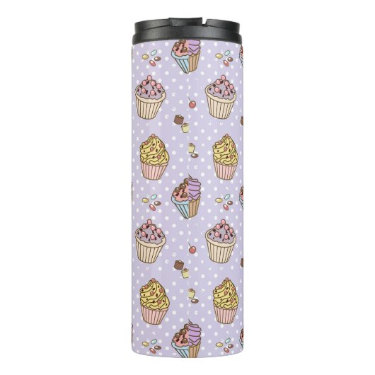 Retro Sweets Pattern Thermosbeker (Achterkant)