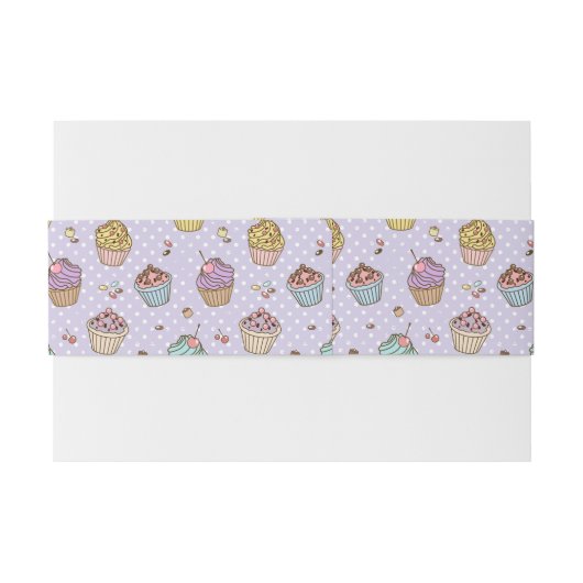 Retro Sweets Pattern Uitnodigingen Wikkel (Achterkant Voorbeeld)