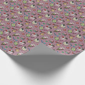 Retro Sweets- Pink Cadeaupapier (Hoek)