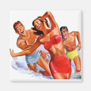 Retro Swimsuit advertentie Magnet Magneet