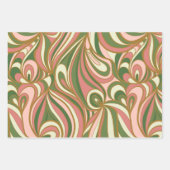 Retro Swirl Abstract Inpakpapier Vel (Voorkant 2)