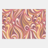 Retro Swirl Abstract Inpakpapier Vel (Voorkant)