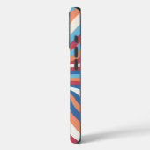 Retro Swirl Abstracte Kunst iPhone / iPad case (Achterkant / Links)