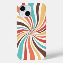 Retro Swirl Abstracte Kunst iPhone / iPad case