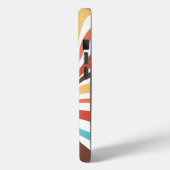 Retro Swirl Abstracte Kunst iPhone / iPad case (Achterkant / Links)