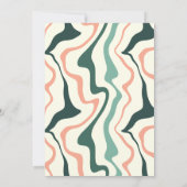 Retro Swirl Arch Mint Groen Roze Bewaar de datum Kaart (Achterkant)