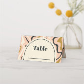 Retro Swirl Arch Roze Zwart Goud Cream Bruiloft (Achterkant)