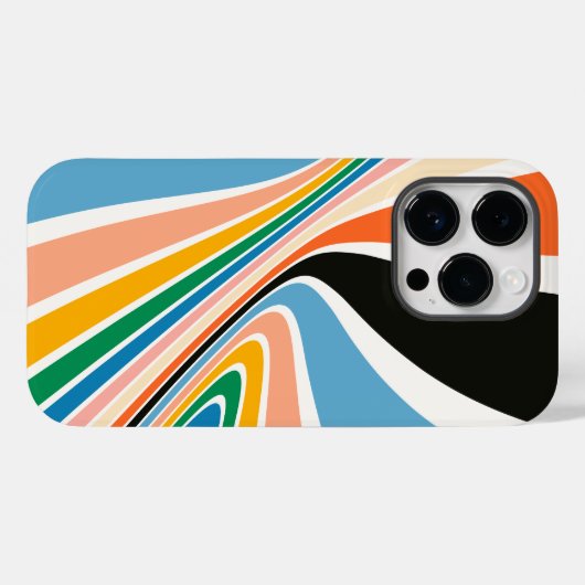 Retro Swirl Art Abstrait iPhone / coque ipad (Verso (horizontal))