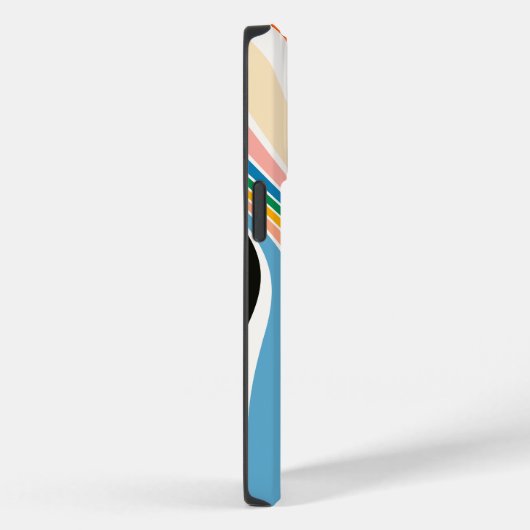 Retro Swirl Art Abstrait iPhone / coque ipad (Verso / Droite)