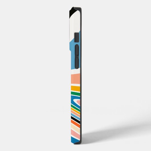 Retro Swirl Art Abstrait iPhone / coque ipad (Verso / Gauche)