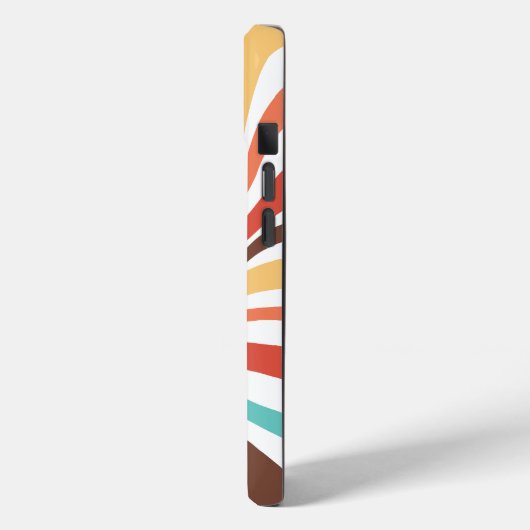 Retro Swirl Art Abstrait iPhone / coque ipad (Verso / Gauche)