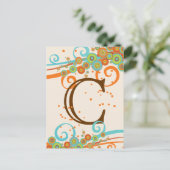 Retro Swirl Celebration Maak uw eigen banner Kaart (Staand voorkant)