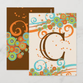 Retro Swirl Celebration Maak uw eigen banner Kaart (Voorkant / Achterkant)