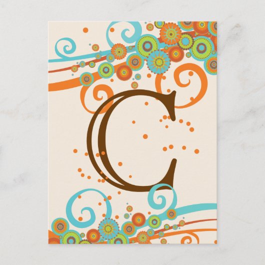 Retro Swirl Celebration Maak uw eigen banner Kaart (Voorkant)