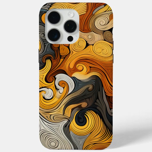 Retro Swirl Patroon Kleurrijke Digitale Print Case-Mate iPhone Case (Achterkant)