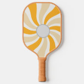 Retro Swirl Pickleball Paddle | Groovy Sunshine (Voorkant)