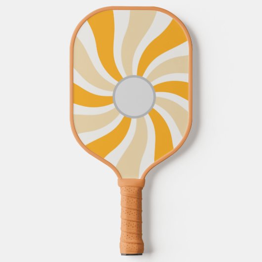 Retro Swirl Pickleball Paddle | Groovy Sunshine (Voorkant)