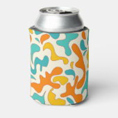 Retro Swirls:  bloemmotief Blikjeskoeler (Blikje Achterkant)