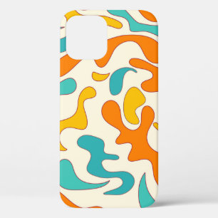 Retro Swirls: bloemmotief iPhone 12 Hoesje