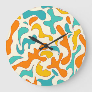 Retro Swirls: bloemmotief Grote Klok
