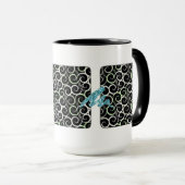 RÉTRO SWIRLS DESIGNER CAFÉ MUG (Devant droit)