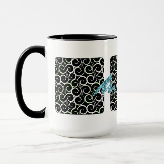 RETRO SWIRLS DESIGNER COFFEE MOK (Links)