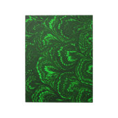 Retro Swirls Emerald Green Notitieblok (Gedraaid)