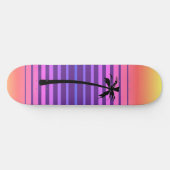 Retro Synthwave met Palm Tree Skateboard (Horizontaal)