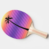 Retro Synthwave met Palm Tree Tafeltennisbatje (Zijkant)