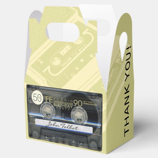 Retro T1 Audiotape 50th Birthday Dank u GFB Bedankdoosjes (Geopend)