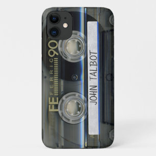 Retro T1 Audiotape mixtape Cassette Name iPC iPhone 11 Hoesje