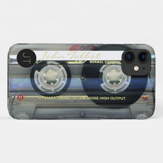 Retro T2 Audiotape Cassette gepersonaliseerde iPC Case-Mate iPhone Case (Achterkant (horizontaal))