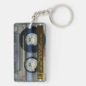 Retro T2 Audiotape Mixtape Cassette, gepersonalise Sleutelhanger (achterkant)