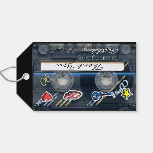 Retro T3 Audiotape 55e Verjaardag Dank u Gift T Cadeaulabel (Achterkant Horizontaal)