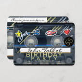 Retro T3 Audiotape, 55e verjaardag Uitnodiging (Voorkant / Achterkant)