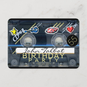 Retro T3 Audiotape, 55e verjaardag Uitnodiging