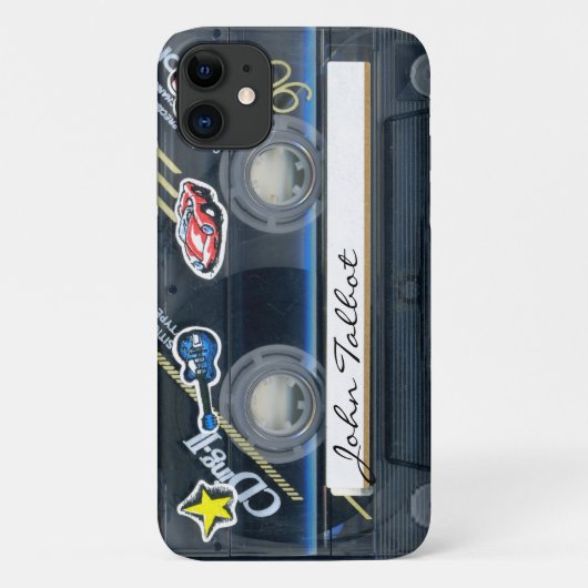 Retro T3 Audiotape Cassette gepersonaliseerde iPC Case-Mate iPhone Case (Achterkant)