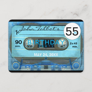 Retro T4 Audiotape, uitnodiging voor 55e verjaarda