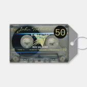Retro T5 Audiotape 50e Verjaardag Dank u Gift T Cadeaulabel (Voorkant (Horizontaal))